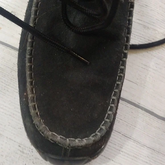 Timberland Fauna Leather Moccasin Lace-Up Boots – Black – Women's Size 7 - Picture 4 of 9